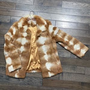 GENUINE rabbit fur coat